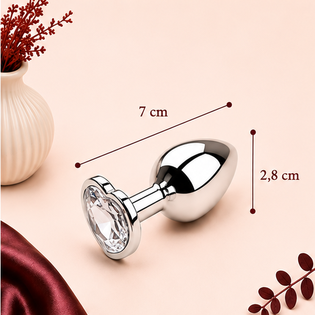 Plug Anal en Métal avec Diamant – 3 Tailles | LovaDiamond