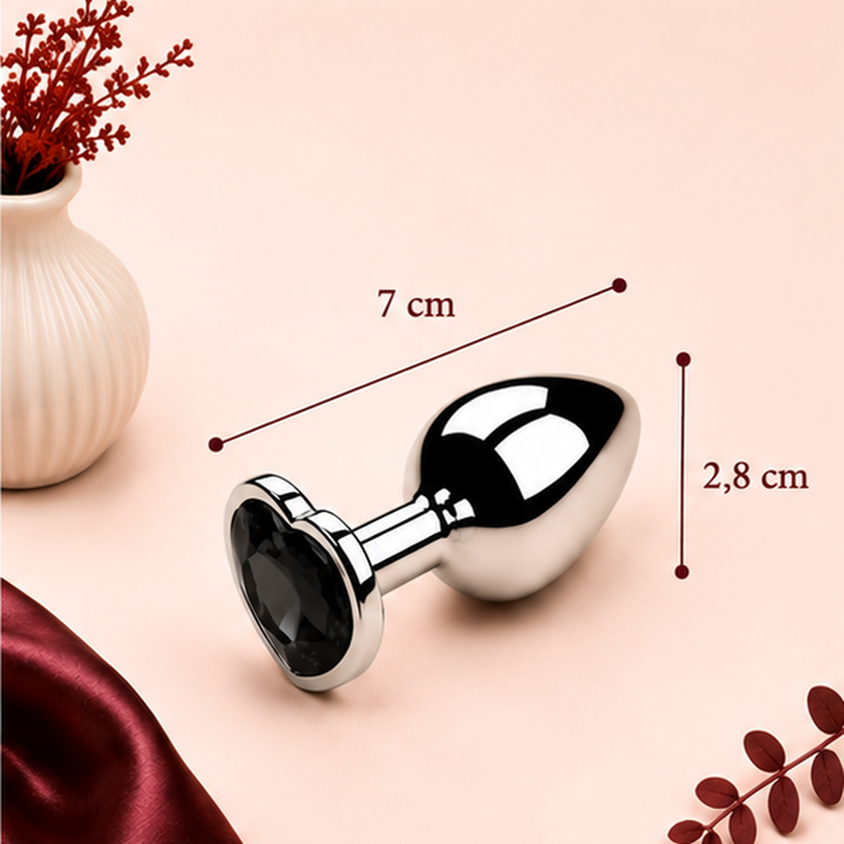 Plug Anal en Métal avec Diamant – 3 Tailles | LovaDiamond