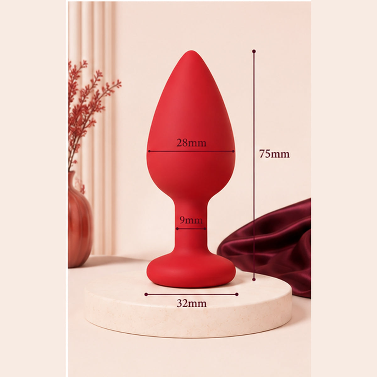 Plug Anal Vibrant en Silicone – 3 Tailles | LovaPulse Mini