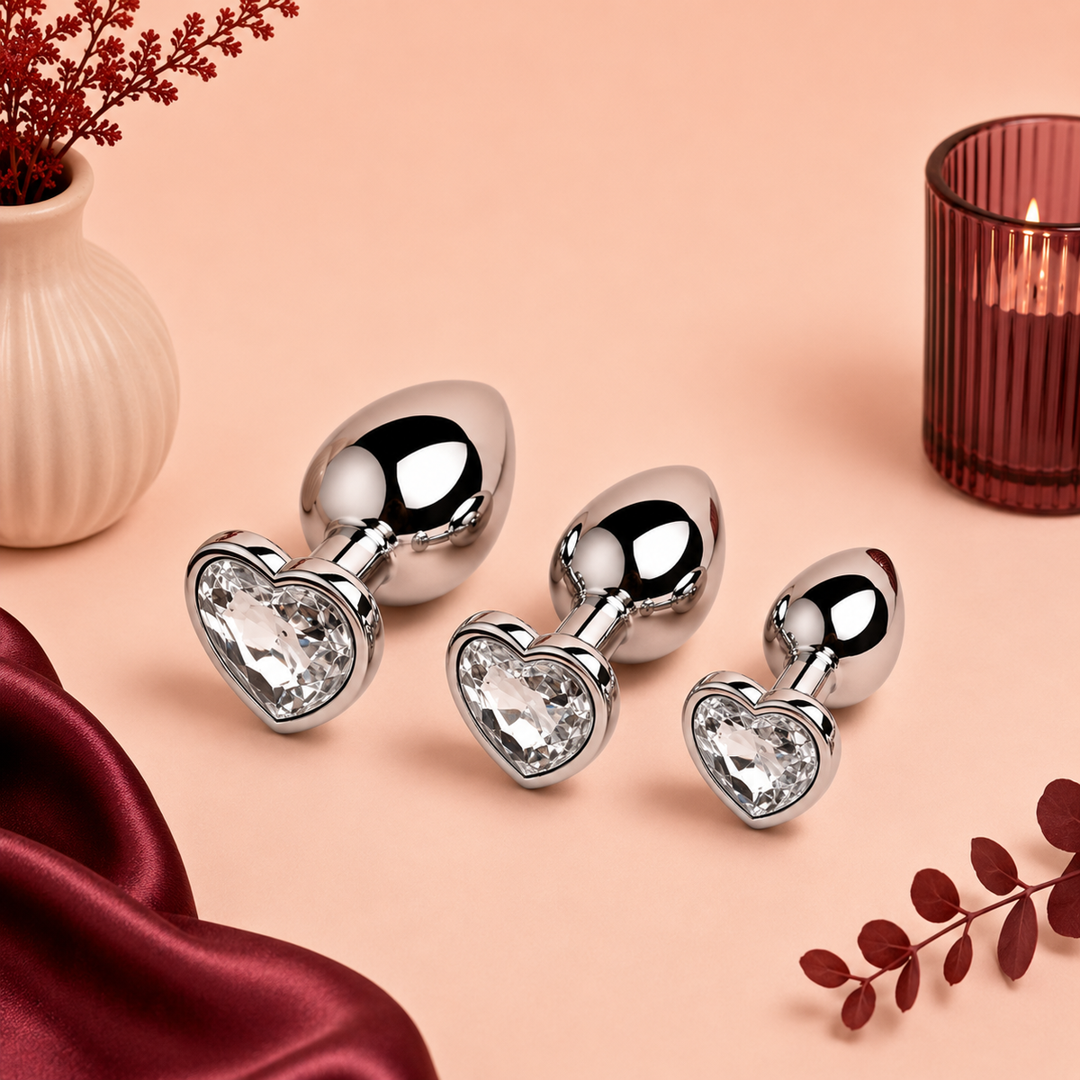 Plug Anal en Métal avec Diamant – 3 Tailles | LovaDiamond