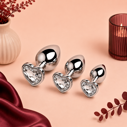 Plug Anal en Métal avec Diamant – 3 Tailles | LovaDiamond