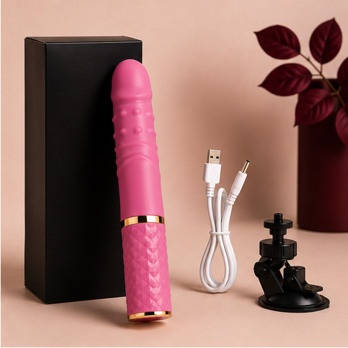 Gode Automatique à Poussée avec Ventouse | LovaMotion