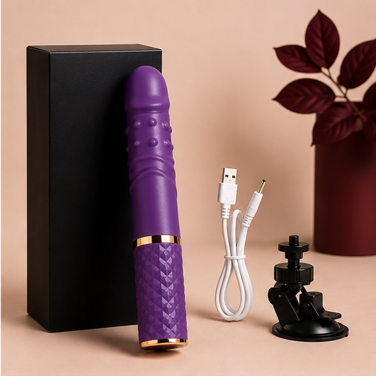 Gode Automatique à Poussée avec Ventouse | LovaMotion