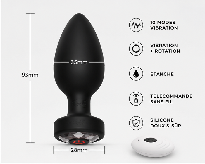 Plug Anal Vibrant avec Télécommande | LovaPulse