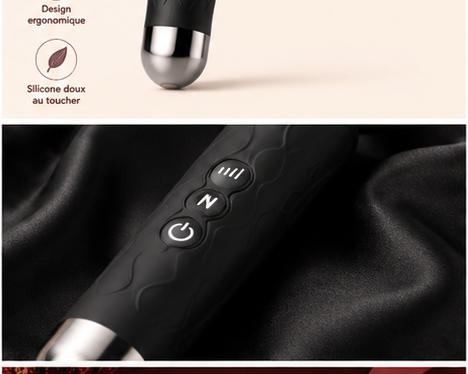 LovaWand – Vibromasseur Wand Rechargeable Multimode