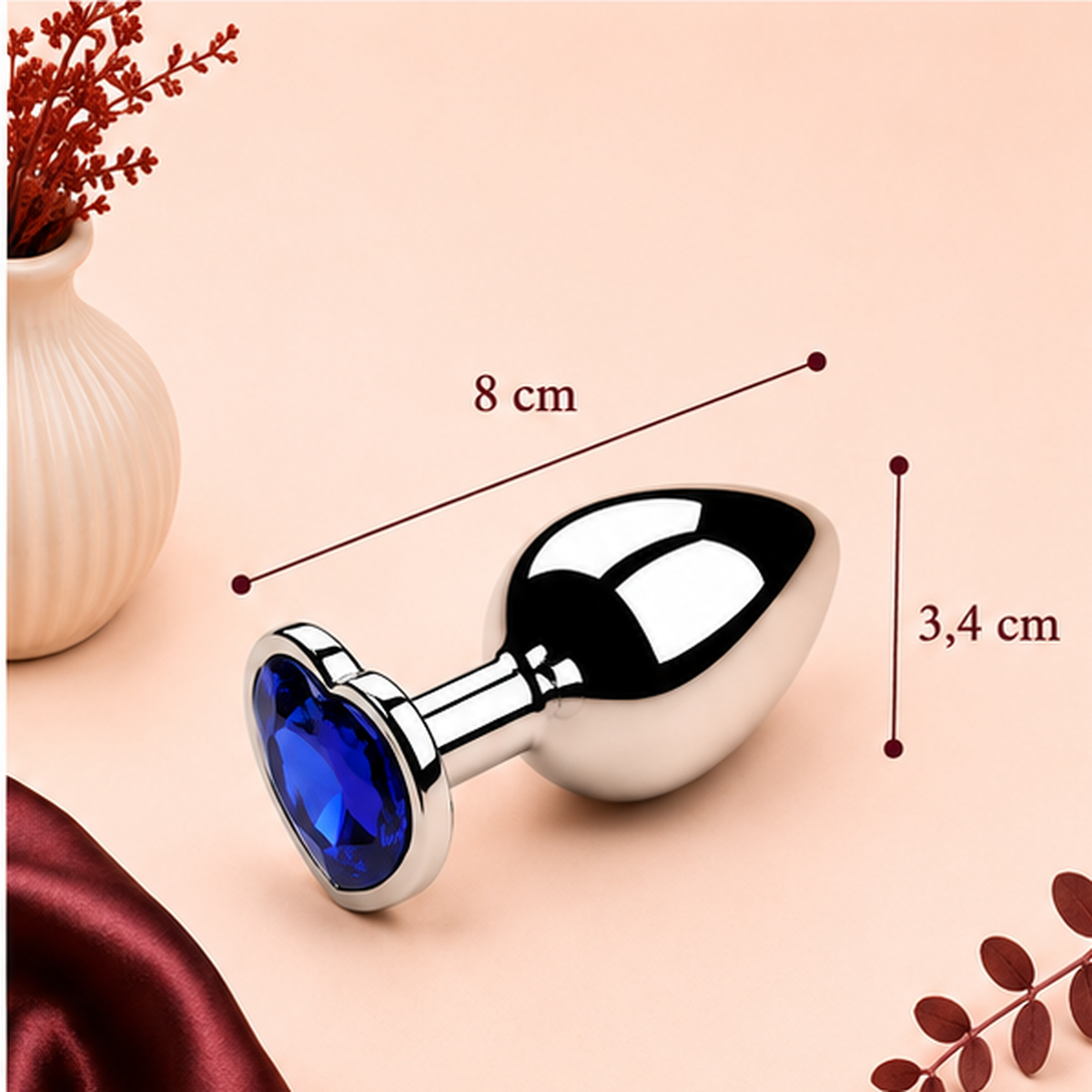 Plug Anal en Métal avec Diamant – 3 Tailles | LovaDiamond