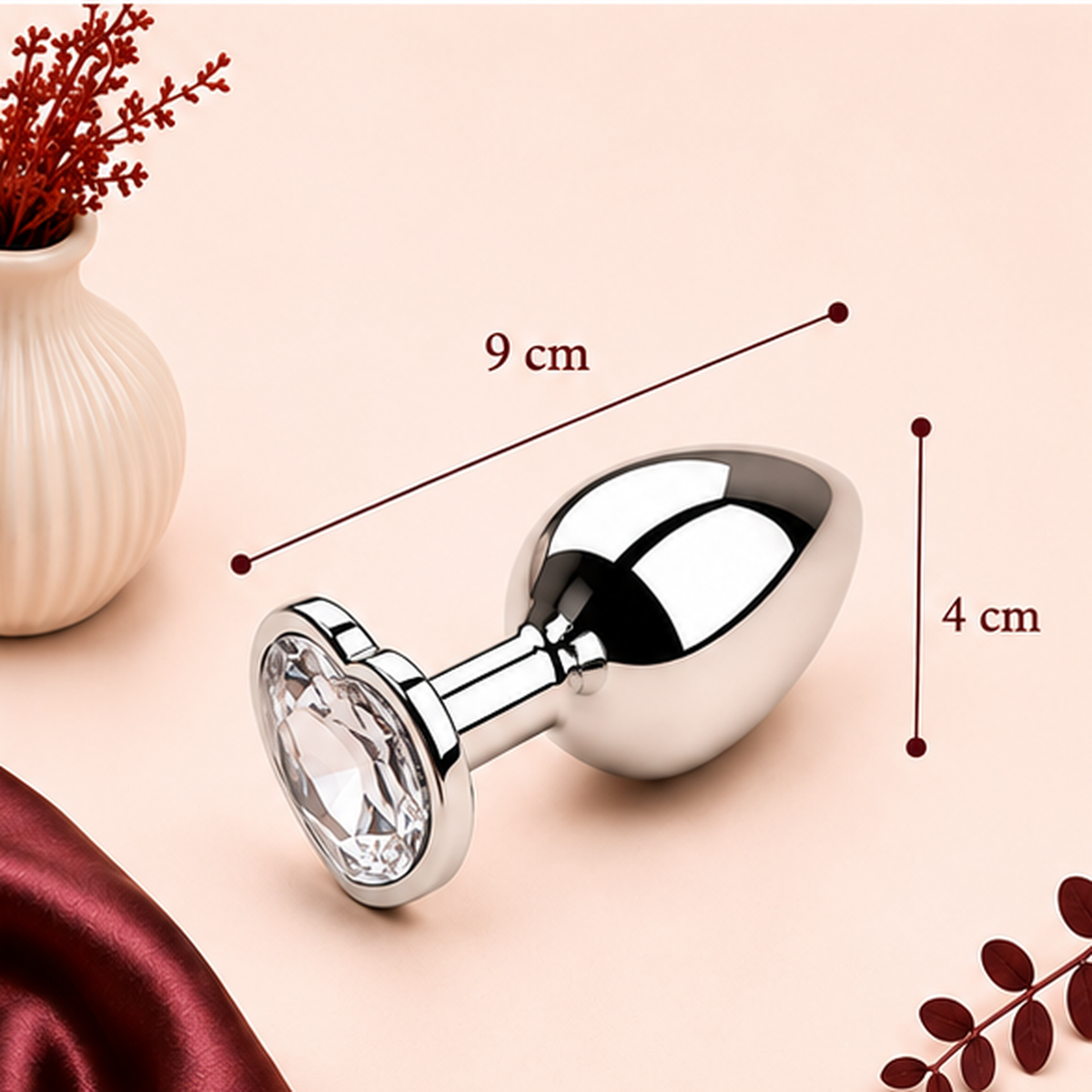 Plug Anal en Métal avec Diamant – 3 Tailles | LovaDiamond