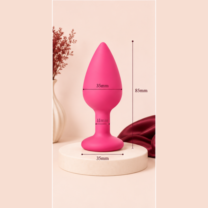 Plug Anal Vibrant en Silicone – 3 Tailles | LovaPulse Mini