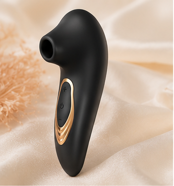 Noir latéral : LovaSuction noir rechargeable – vue face