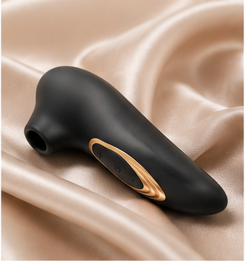 Noir latéral : LovaSuction noir rechargeable – vue latérale