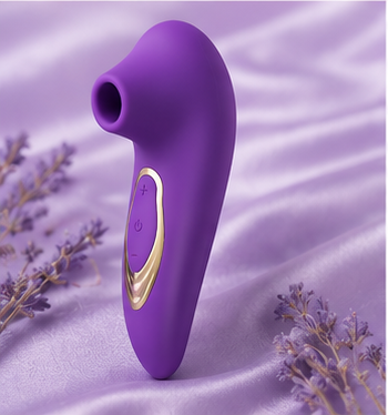 💜 Violet latéral : LovaSuction violet rechargeable – vue face